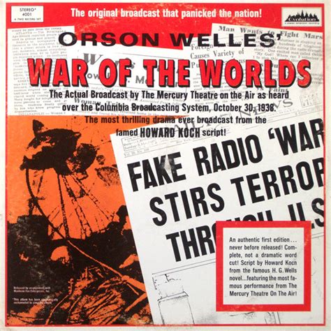 orson welles war of the worlds vinyl